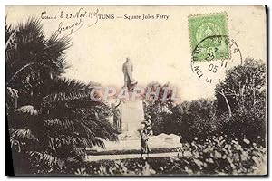 Carte Postale Ancienne Tunis Square Jules Ferry