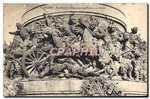 Image du vendeur pour Carte Postale Ancienne Troyes Bas Relief du Monument des Enfants de L'Aube Militaria mis en vente par CPAPHIL