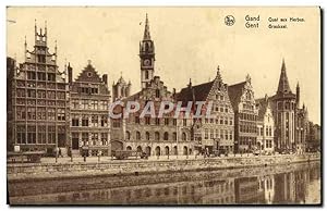 Carte Postale Ancienne Gand Quai Aux Herbes