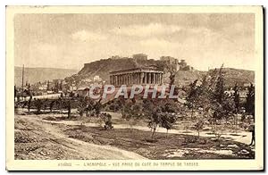Carte Postale Ancienne Athenes L'Acropole vue Prise Du Cote Du Temple De