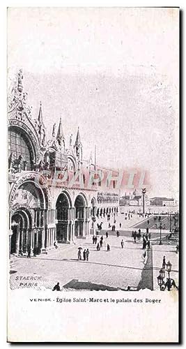 Carte Postale Ancienne Venise Eglise Saint Marc Et Le Palais Des Doges