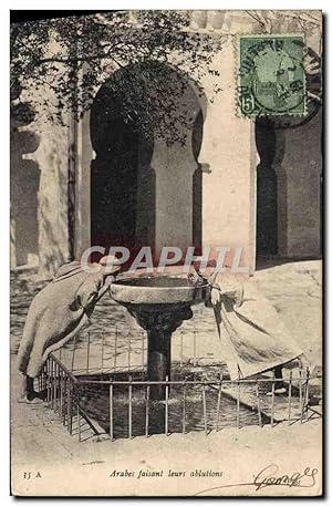 Carte Postale Ancienne Araves Faisant Leurs Ablutions