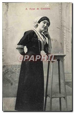 Bild des Verkufers fr Carte Postale Ancienne Types Du Catalane Femme Folklore zum Verkauf von CPAPHIL