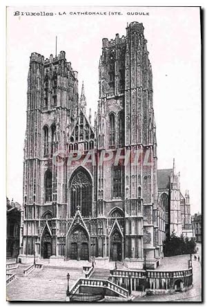 Carte Postale Ancienne Bruxelles La cathédrale Ste Gudule