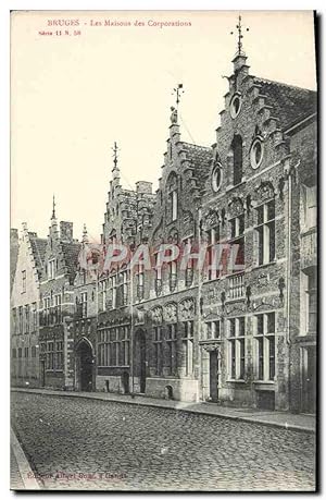 Carte Postale Ancienne Bruges Les Maisons Des Corporations
