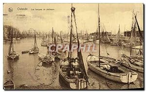 Carte Postale Ancienne Ostende Les Barques De Pecheurs Bateaux