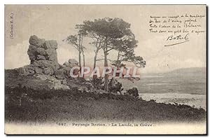 Carte Postale Ancienne Paysage Breton La Lande La Greve Botrel