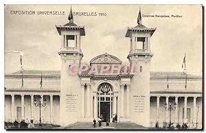 Carte Postale Ancienne Exposition Universelle Bruxelles 1910 Colonies françaises Pavillon