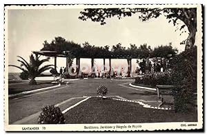 Carte Postale Ancienne Santander Sardinero Jardines Pergola de Piquio