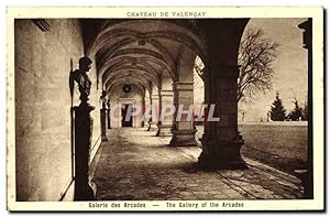 Carte Postale Ancienne Château De Valencay Galerie des arcades