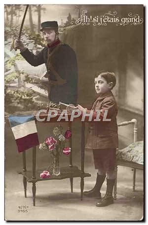 Image du vendeur pour Carte Postale Ancienne Ah Si J'etais Grand Enfant Militaria mis en vente par CPAPHIL