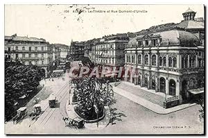 Carte Postale Ancienne Alger Le Théâtre Et Rue Dumont D'Urville