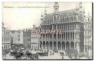 Carte Postale Ancienne Bruxelles La Grand Place Et La Maison Du Roi (bonne animation)