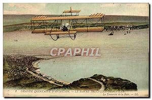 Image du vendeur pour Carte Postale Ancienne Aviation Avion Grande quinzaine d'aviation Le Havre Trouville Deauville La traversee de la baie mis en vente par CPAPHIL