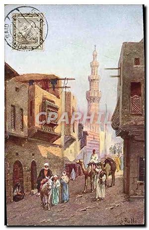 Carte Postale Ancienne Cairo Street Scene Chameau Egypte Egypt