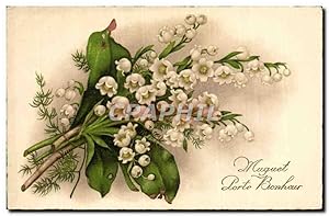 Carte Postale Ancienne Fantaisie Fleurs Muguet