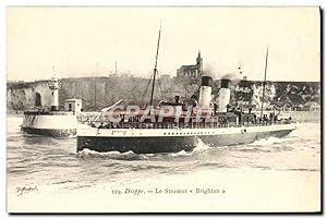Carte Postale Ancienne Dieppe Le Steamer Brighton