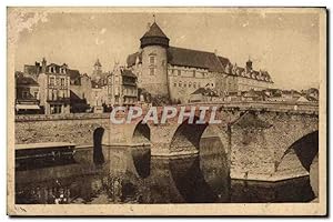 Carte Postale Ancienne Laval Le Pont Vieux Et Le Vieux Château