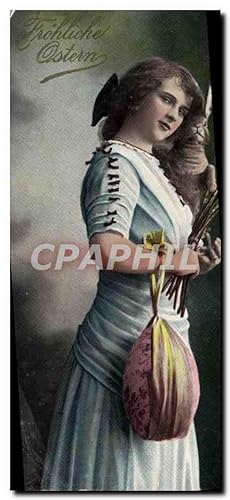 Image du vendeur pour Carte Postale Ancienne Fantaisie Femme Lapin mis en vente par CPAPHIL