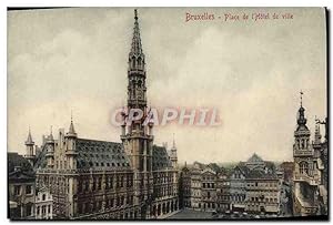 Carte Postale Ancienne Bruxelles Place de L'Hôtel de Ville