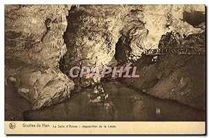 Carte Postale Ancienne Grottes De Han La Salle D'Armes Reapparition de la Lesse