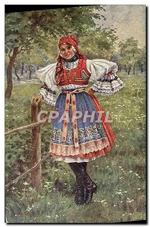 Imagen del vendedor de Carte Postale Ancienne Illustrateur Eda Kubicek devce z Borsova Kyjov a la venta por CPAPHIL