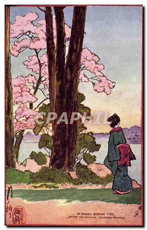 Carte Postale Ancienne Japon Nippon Douglas Sladen In Cherry blossom time