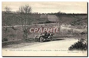 Carte Postale Ancienne Automobile Circuit d'Auvergne Coupe Gordon Bennett 1905 Circuit Michelin R...