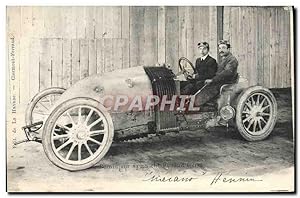 Carte Postale Ancienne Automobile Bernin sur sa 90 chevaux Renault Freres