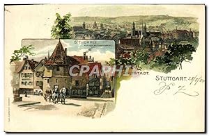 Carte Postale Ancienne Illustrateur Alstadt Stuttgart