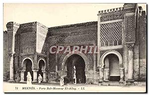 Carte Postale Ancienne Meknes Porte Bab Mansour El Alluy
