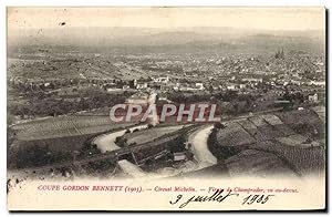 Carte Postale Ancienne Automobile Coupe Gordon Bennett 1905 Circuit Michelin Virage de Champrader...