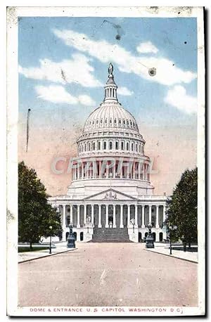 Carte Postale Ancienne Dome Entrance Us Capitol Washington DC