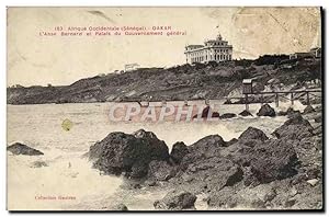 Carte Postale Ancienne Afrique occidentale Senegal Dakar L'anse Bernard et palais du gouvernement...