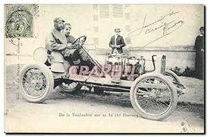 Carte Postale Ancienne Automobile De la Touloubre sur sa 85 chevaux Darracq