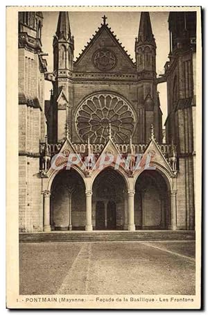 Carte Postale Ancienne Pontman Façade De La Basillque Les Frontons