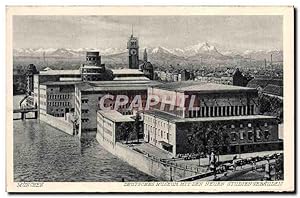 Bild des Verkufers fr Carte Postale Ancienne Munchen Deutscees Museum Mit Den Neuen Studien Gebauden zum Verkauf von CPAPHIL