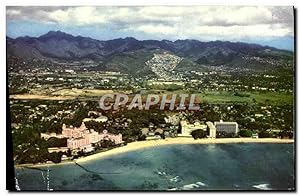 Carte Postale Moderne Waikiki Aerial Three Famous Honolulu hôtels