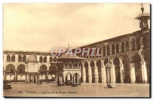Carte Postale Ancienne Damas La cour de la grande Mosquee