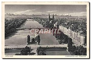 Bild des Verkufers fr Carte Postale Ancienne Munchen Isarpartie Mit Gebirge zum Verkauf von CPAPHIL