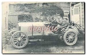 Carte Postale Ancienne Automobile Duray sur sa 130 chevaux de Dietrich