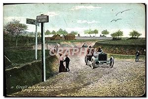 Carte Postale Ancienne Automobile Circuit de la Seine Inferieure Virage de Londinieres