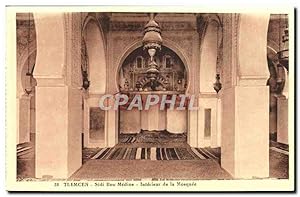 Carte Postale Ancienne Tlemcen Sidi Bou Medine Intérieur de La Mosquee