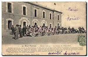 Carte Postale Ancienne Automobile Le Mont Ventoux La terrasse de l'observatoire