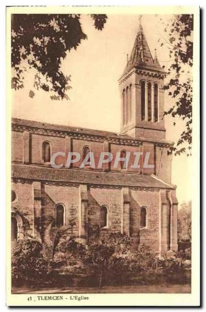 Carte Postale Ancienne Tlemcen L'Eglise