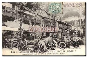 Carte Postale Ancienne Automobile Delaunay Belleville Administration des ateliers a Saint Denis P...