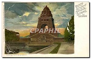 Carte Postale Ancienne Illustrateur Leipzig National Denkmal