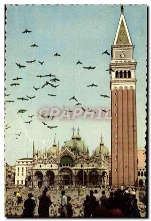 Carte Postale Moderne Venezia Piazza Chiesa di s Marco e Campanîle