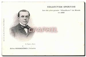 Carte Postale Ancienne Automobile Collection Sportive Chauffeur Gilles Hourgieres Voituriste