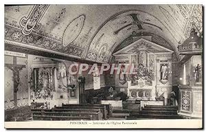 Carte Postale Ancienne Pontmain Intérieur de l'Eglise Paroissiale